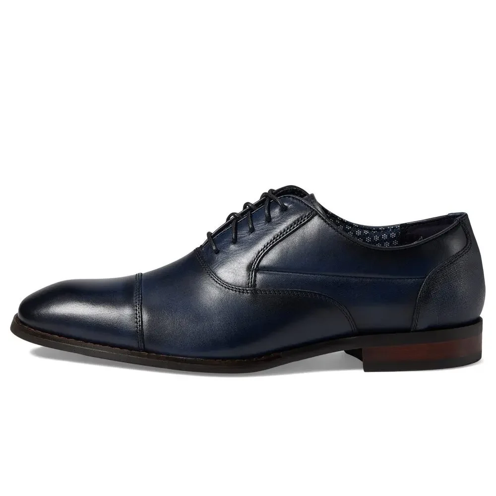 STACY ADAMS KALLUM CAP TOE OXFORD NAVY 14 W